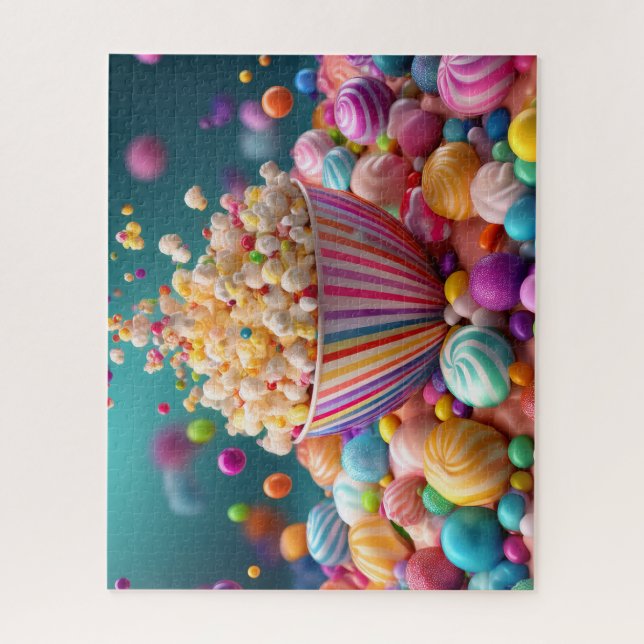 Candy Burst Popcorn Delight Jigsaw Puzzle (Vertical)