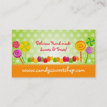 Candy Business Card by creativetaylor at Zazzle