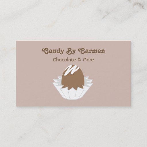 Customizable Candy Business Card - Chocolate