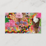 Candy Business Card Pink at Zazzle