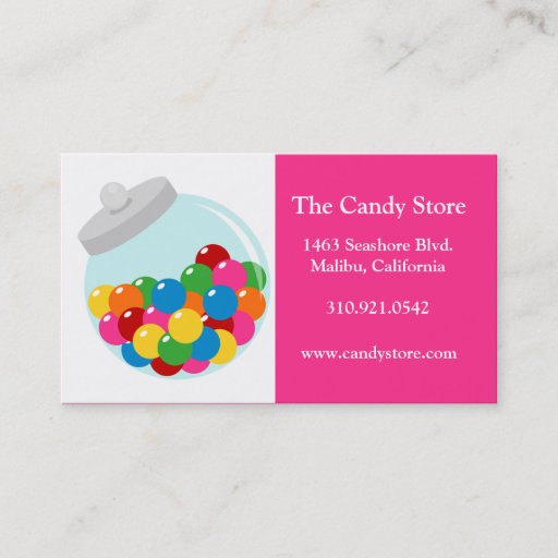 Customizable Candy Business Cards