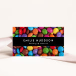 Candy Buttons, Sweets, Cake Shop, Pastry Shop Business Card at Zazzle
