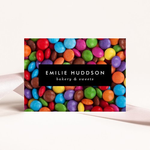 Candy Buttons Sweets Cake Shop Pastry Shop Business Card