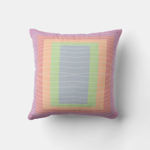 Candy Cake Pastel Color Block Throw Pillow
