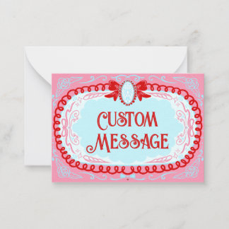 Candy Cameo Custom Note Card