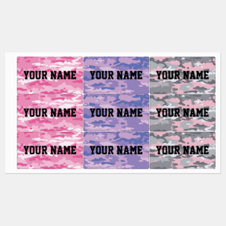 Candy Camo Large Rectangle Labels