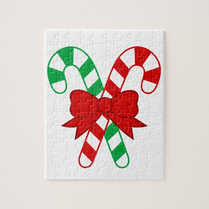 Candy Cane 8x10 Photo Puzzle with Gift Box | Zazzle.com