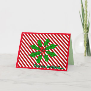 Candy Cane Basics Christmas Dinner Invitation