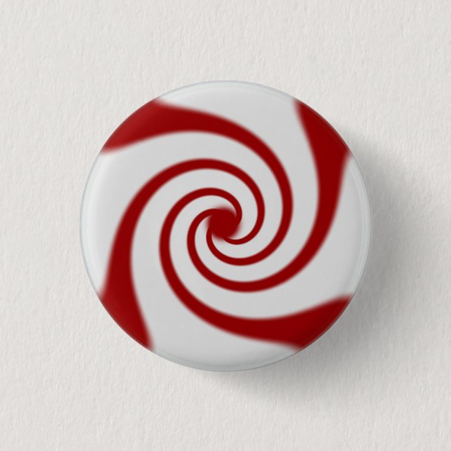 Candy Cane Basics Peppermint Drop  Button (Front)