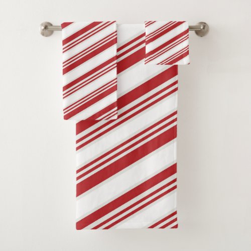 Candy Cane Bath Towel Set