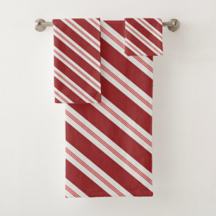 Candy Cane Bath Towel Set