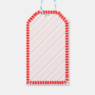 Candy Cane Border Christmas Blank Custom Gift Tags