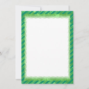 Candy Cane Border Christmas Blank Custom Text  Invitation