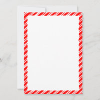 Candy Cane Border Christmas Blank Custom Text