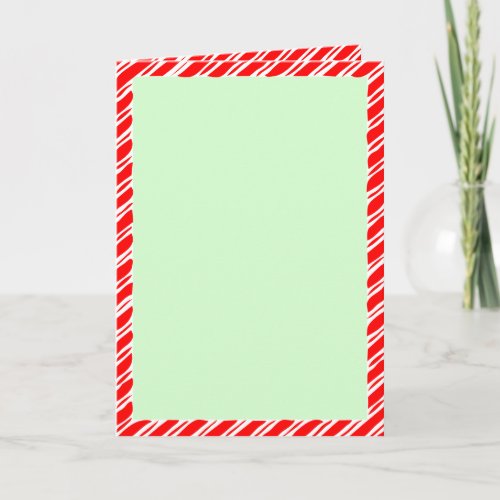 Candy Cane Border Christmas Blank Custom Text Invitation