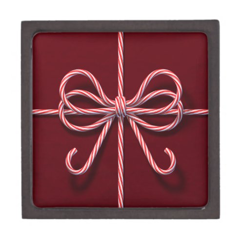 Candy Cane Bow Gift Box