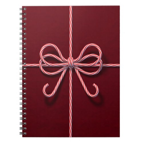 Candy Cane Bow Notebook
