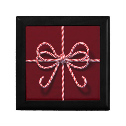 Candy Cane Bow Tile Gift Box