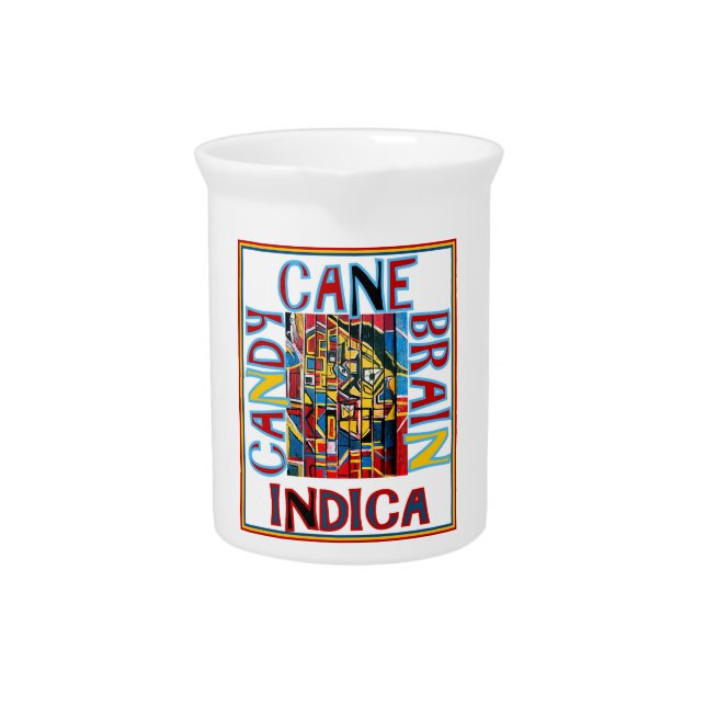 CANDY CANE BRAIN INDICA DRINK PITCHER (Front)