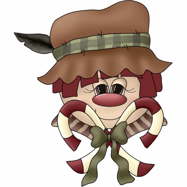 Candy Cane Character Ornament (Front)