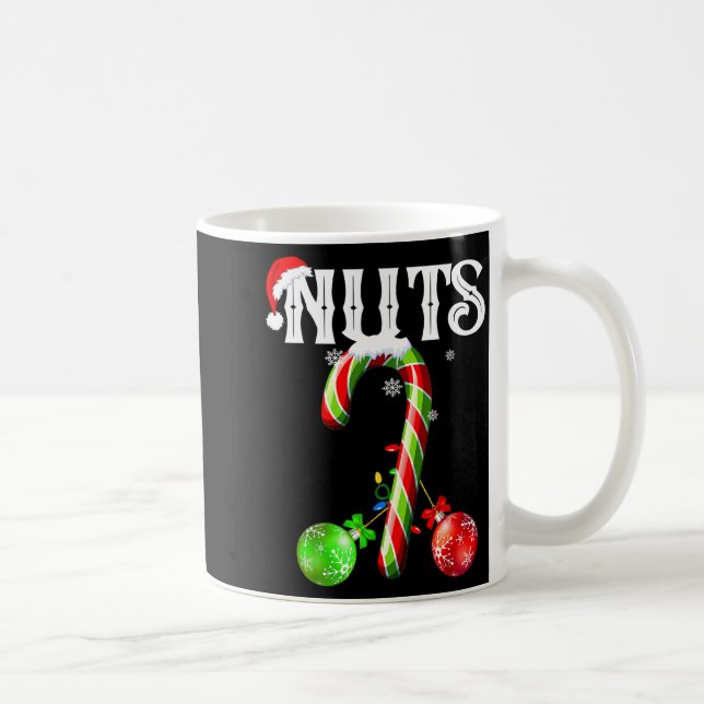 Candy Cane Chest Nuts Couples Funny Chestnuts Xmas Coffee Mug (Right)