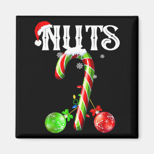 Candy Cane Chest Nuts Couples Funny Chestnuts Xmas Magnet