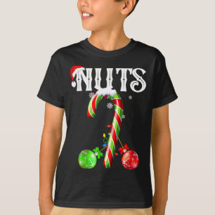 Candy Cane Chest Nuts Couples Funny Chestnuts Xmas T-Shirt