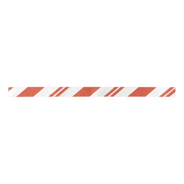 Candy Cane Chorus-Big Stripe Diagonal Satin Ribbon (Front)