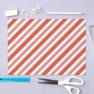 Candy Cane Chorus-Big Stripe Diagonal Tissue Paper