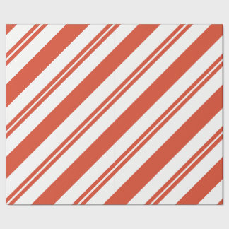 Candy Cane Chorus-Big Stripe Diagonal Wrapping Paper