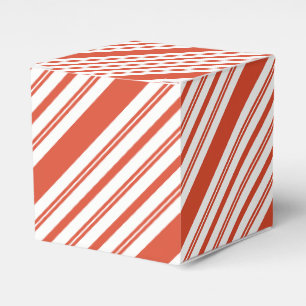 Candy Cane Chorus-Stripe-Diagonal Favor Boxes