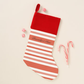 Candy Cane Chorus-Stripe-Horizontal Christmas Stocking