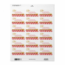 Candy Cane Christmas Address Labels | Zazzle