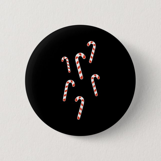 Candy Cane Christmas Button (Front)