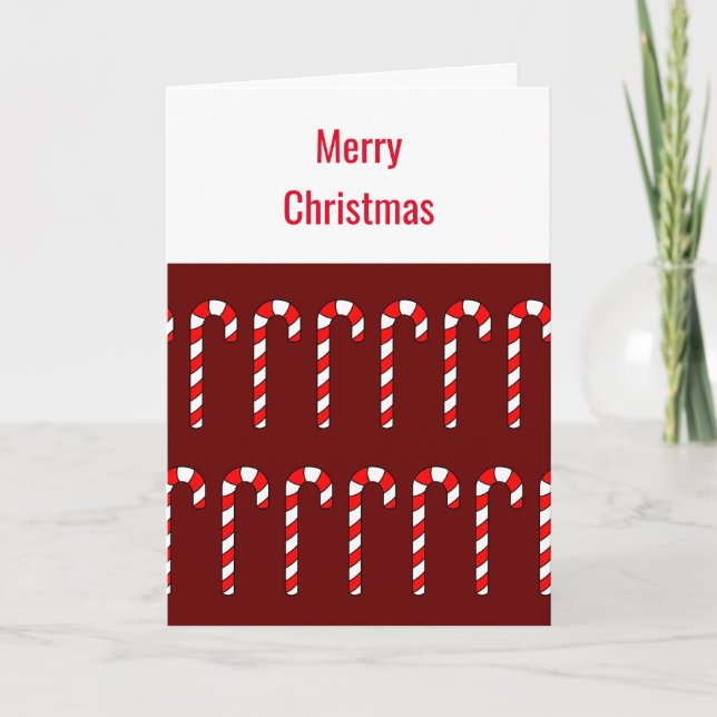 Candy Cane Christmas Card (Front)