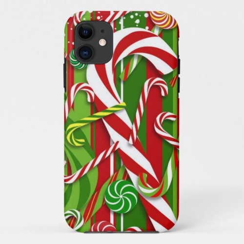 Candy Cane Christmas iPhone 11 Case
