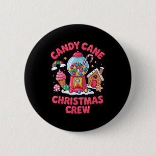 Candy Cane Christmas Crew Gumball Gingerbread Pepp Button