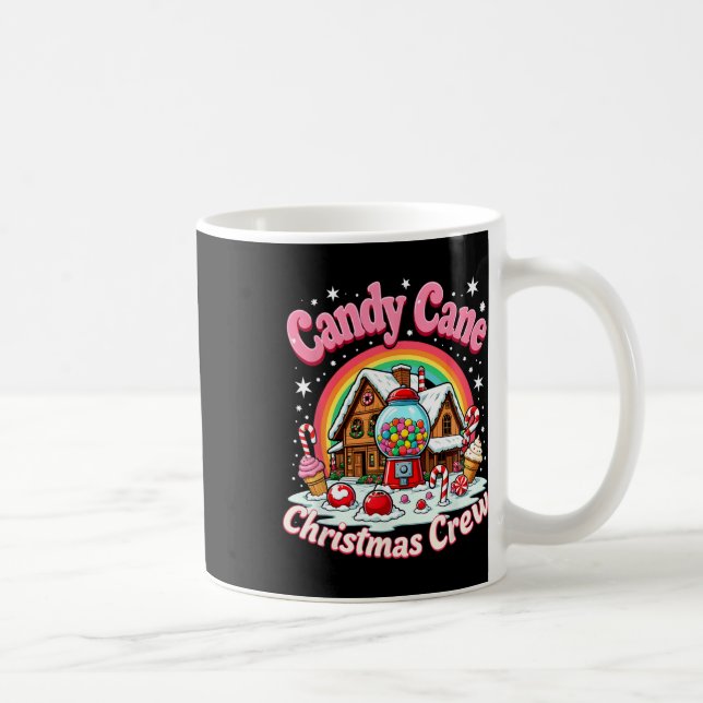 Candy Cane Christmas Crew House Candy Security Can Coffee Mug (Right)