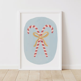 Candy Cane Christmas Decor Poster