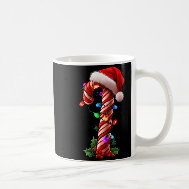 Candy Cane Christmas Design Boys Girls Kids Adults Coffee Mug (Right)