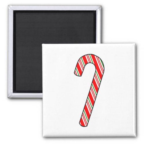Candy Cane Christmas Drawing Magnet