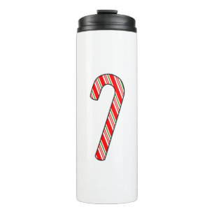 Candy Cane Christmas Drawing Thermal Tumbler