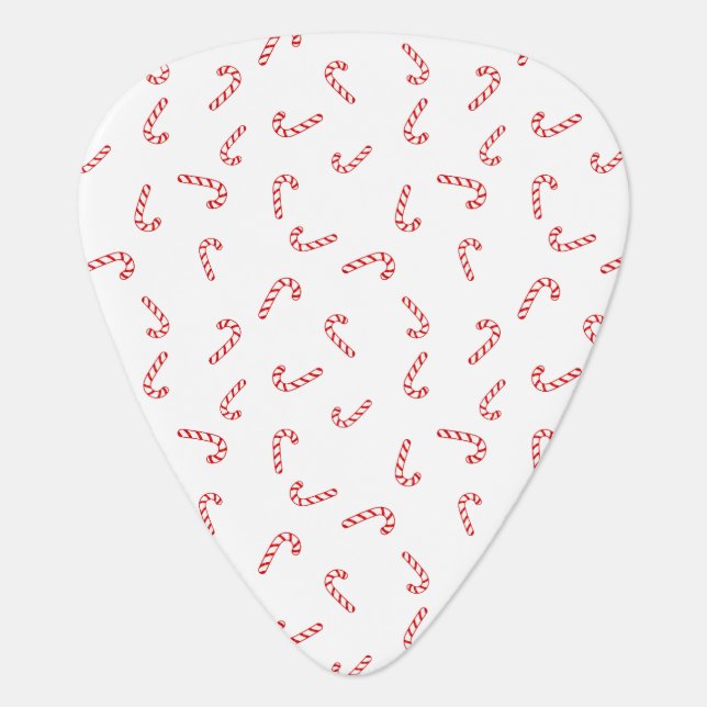 Candy Cane Christmas Guitar Pick (Front)