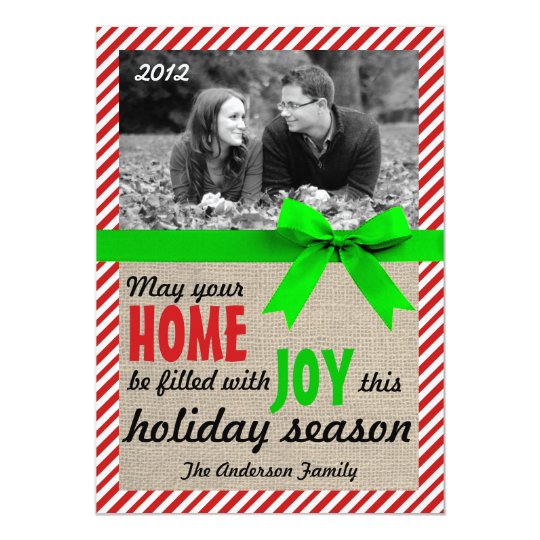 Candy Cane Christmas Holiday Card