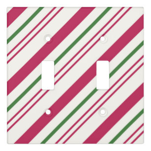 Candy Cane Christmas Holiday Light Switch Cover
