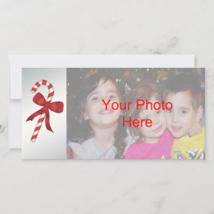 Candy Cane Christmas Holiday Photo Card Templates