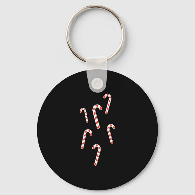 Candy Cane Christmas Keychain (Front)