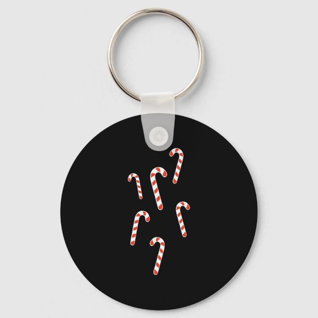 Candy Cane Christmas Keychain (Front)