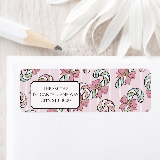 Candy Cane Christmas Label (Insitu)