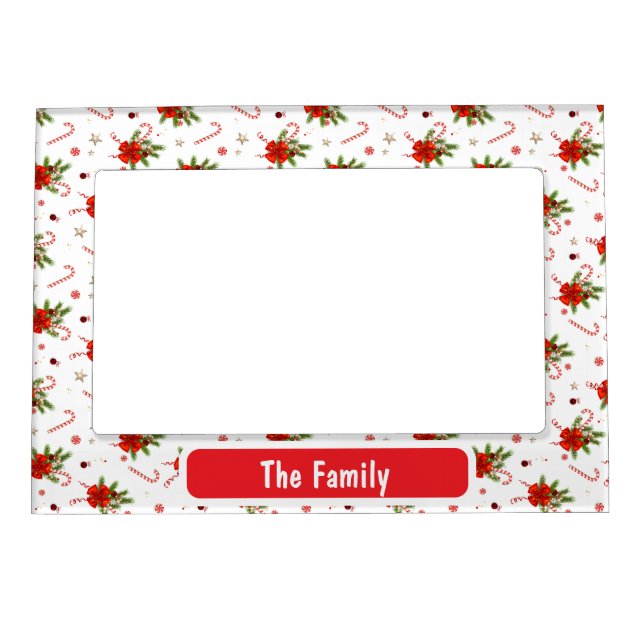 Candy Cane Christmas Magnetic Frame (Front)